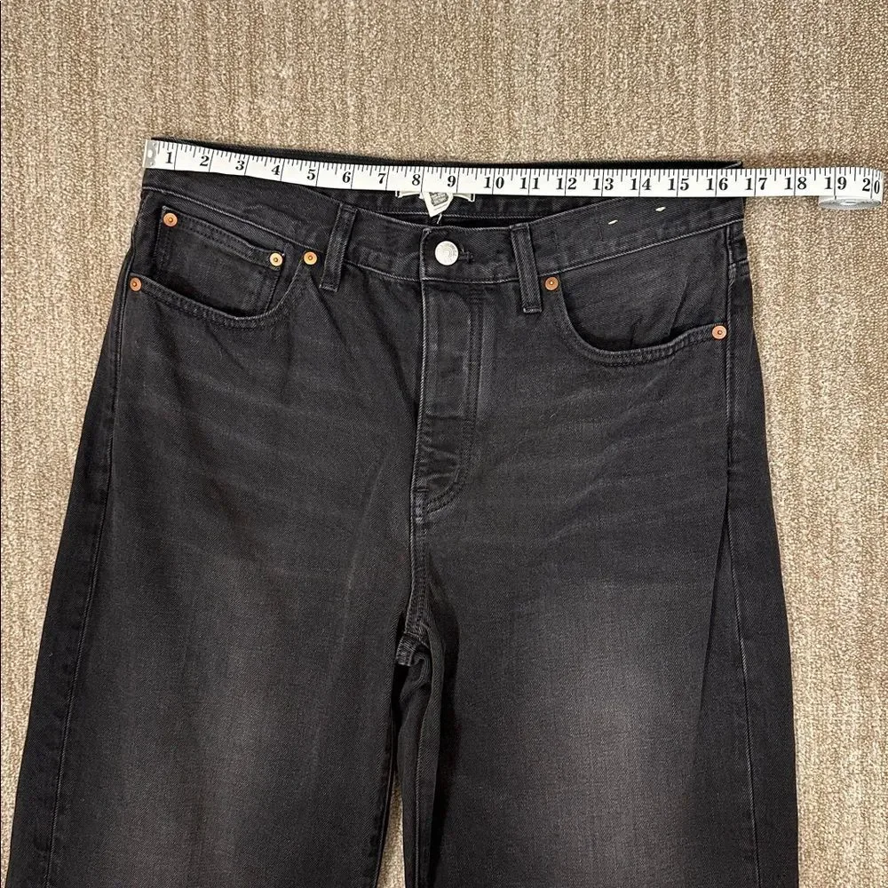 Madewell Black Kent Wash Low Slung Straight 100% Cotton Jeans Women Size 29